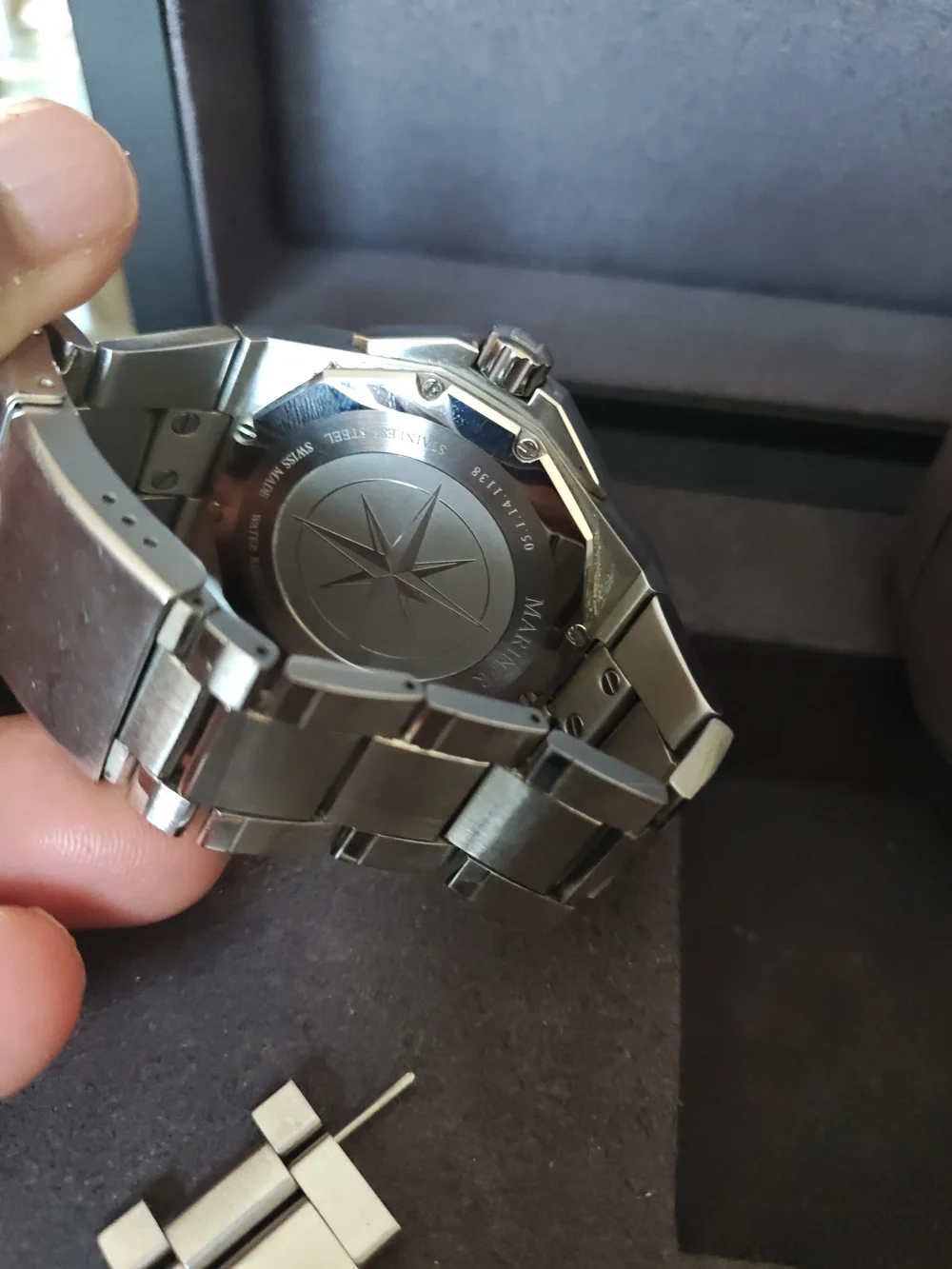 Men's Black Dial Stainless Steel Dive Watch